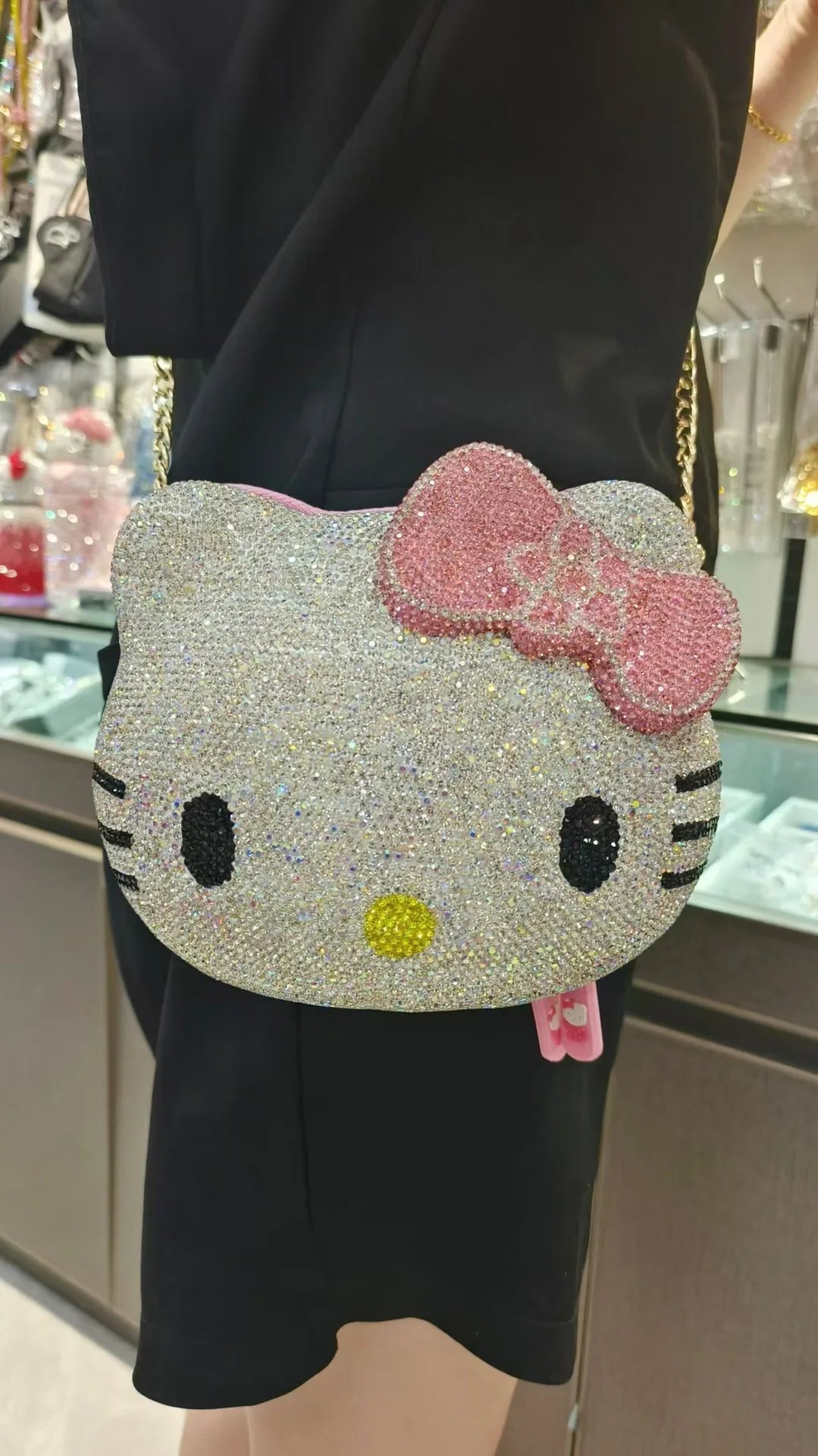Kitty Rhinestone Clutch – Sparkly Handmade Evening Bag