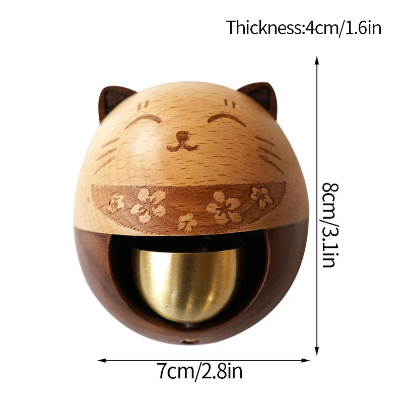 Wooden Door Bell Japanese Wind Chime Home Decor Japanese Room Decor Landscape Bell Garden Decoration Shopkeeper Remind Bell 풍경 종