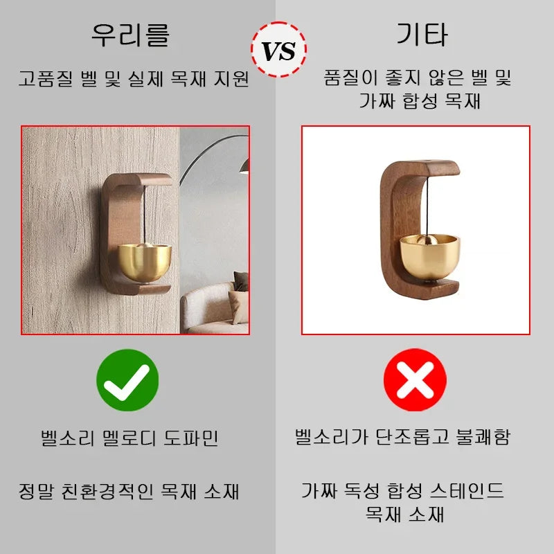 Wooden Door Bell Japanese Wind Chime Home Decor Japanese Room Decor Landscape Bell Garden Decoration Shopkeeper Remind Bell 풍경 종