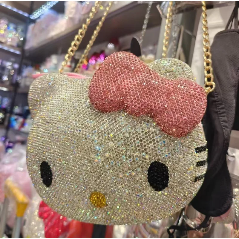 Kitty Rhinestone Clutch – Sparkly Handmade Evening Bag