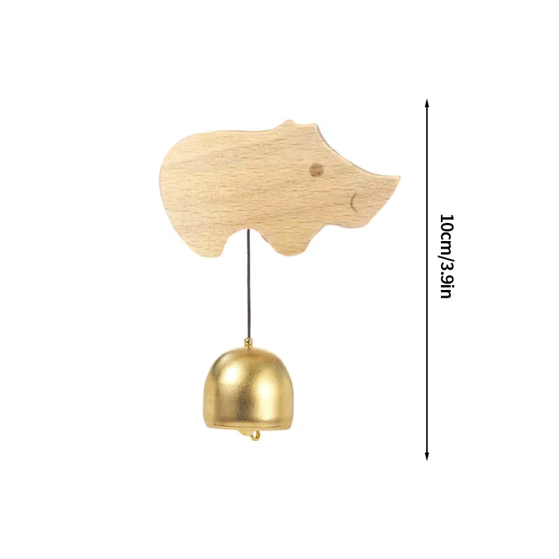 Wooden Door Bell Japanese Wind Chime Home Decor Japanese Room Decor Landscape Bell Garden Decoration Shopkeeper Remind Bell 풍경 종