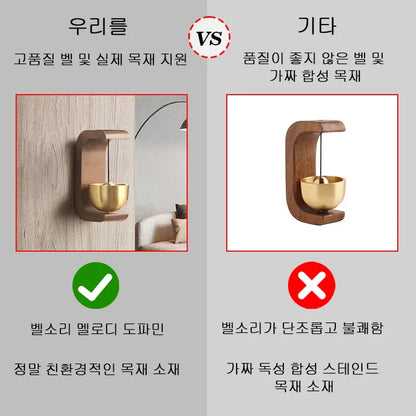 Wooden Door Bell Japanese Wind Chime Home Decor Japanese Room Decor Landscape Bell Garden Decoration Shopkeeper Remind Bell 풍경 종